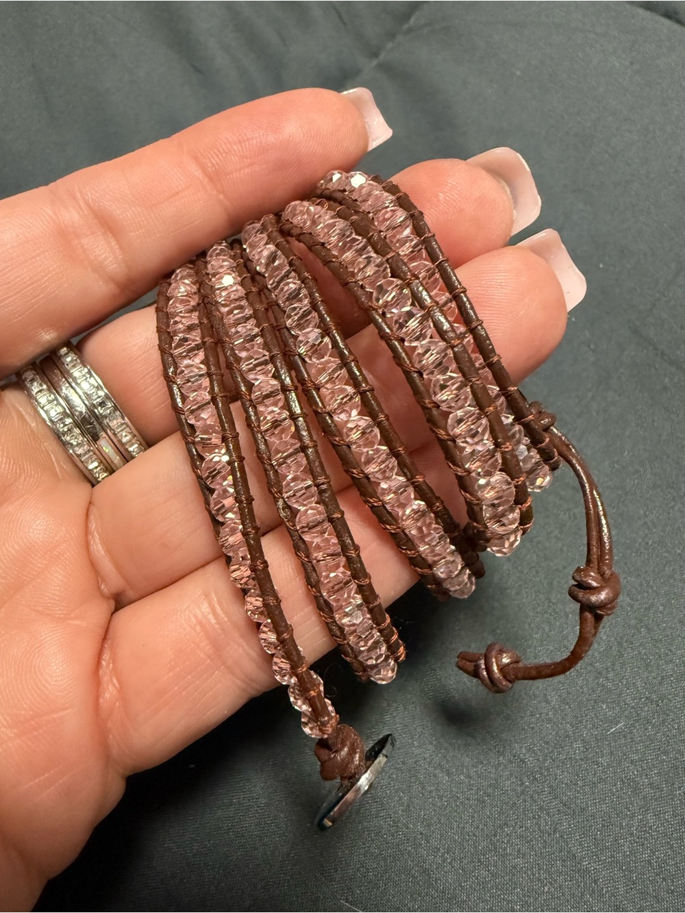 Victoria Emerson Pink Crystal Wrap Bracelet